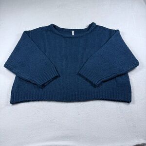 Anthropologie Wool Blend Teal Oversized Sweater